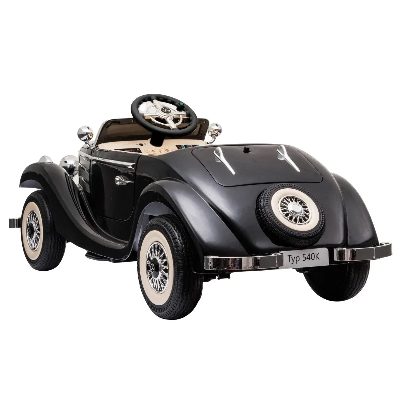 Rayfun Mercedes-Benz BenzTyp 540K Black 2.4G 12V7AH Electric Ride-On Car - A200 - Image 4