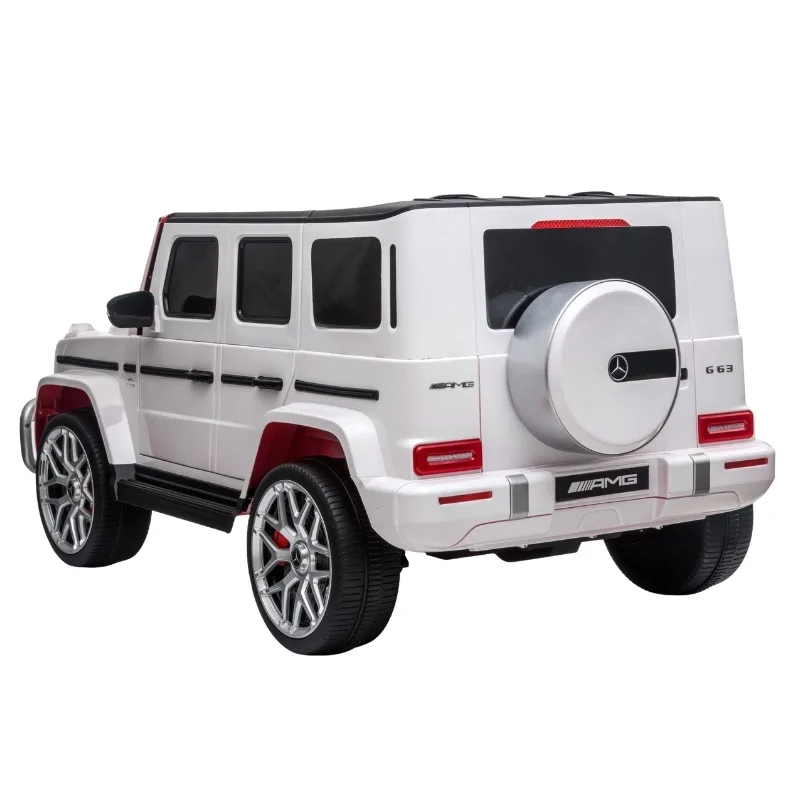 Rayfun Mercedes-Benz G63 White 2.4G 24V7AH Electric Ride-On Car - S307 - Image 5