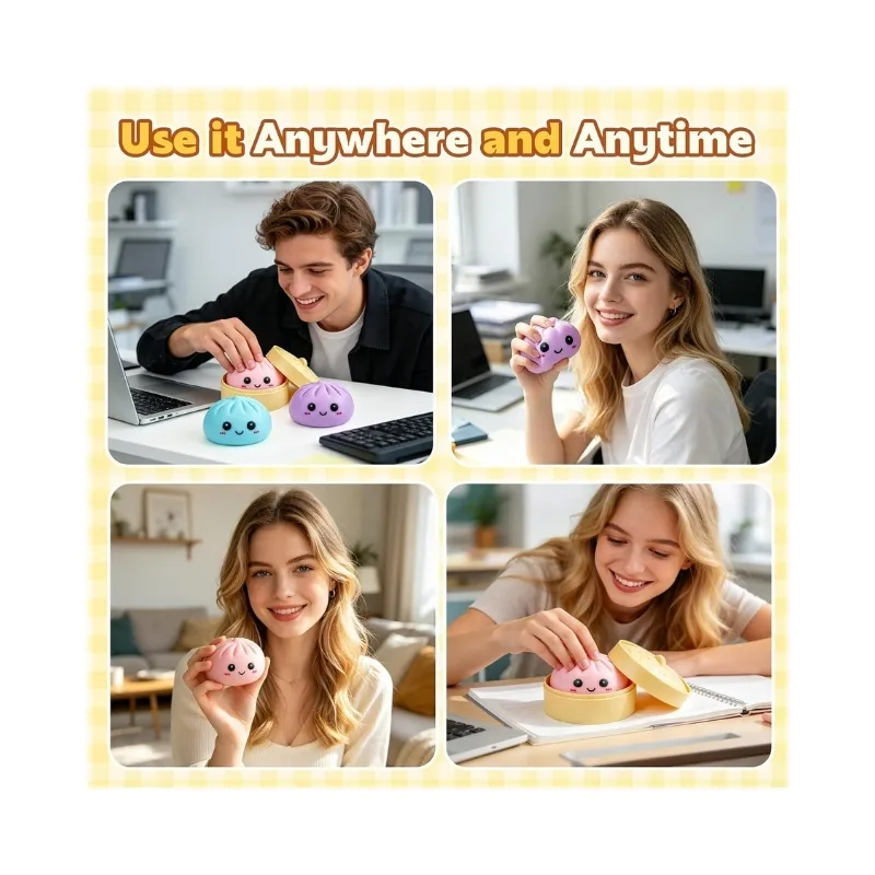 Squishy Bun Mini Flour Buns Fidget Toys (Random Surprise 1pc) - Image 8