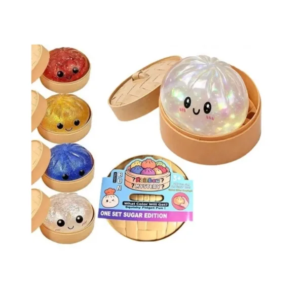 Squishy Dumpling: Glitter Dumpling Squishy Stress Relief Toy Random Surprise 1pc