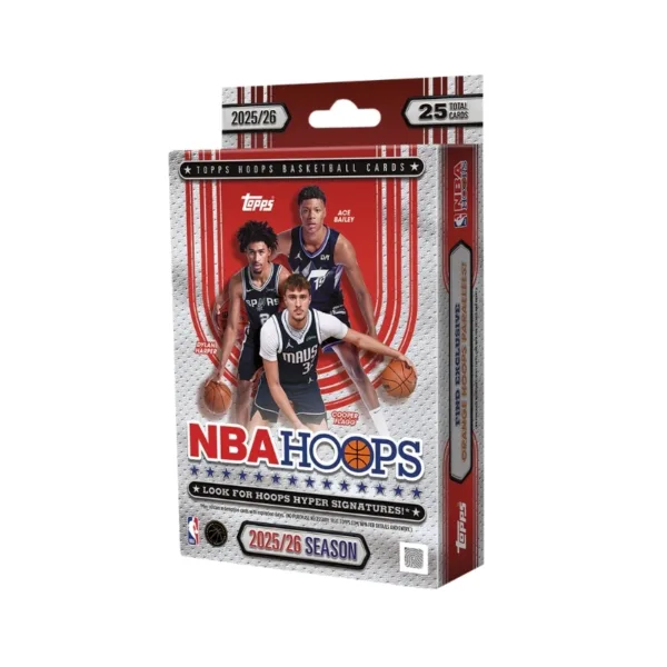 Topps 2025-26 Hoops Basketball Pack Box (1 Pack / 25 Cards)