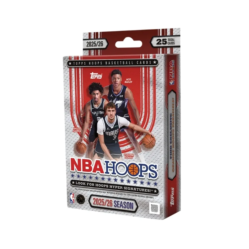 Topps 2025-26 Hoops Basketball Pack Box (1 Pack / 25 Cards)