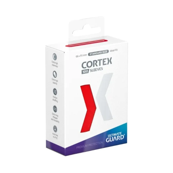 Ultimate Guard Cortex Sleeves Matte Standard Size (100) Red – UGD011157