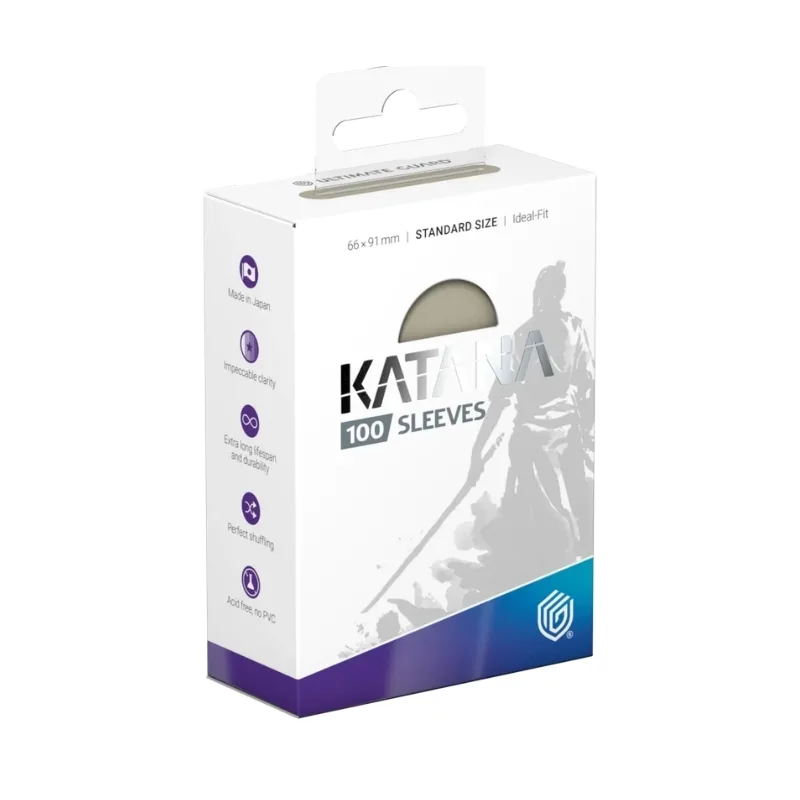 A pack of 100 Ultimate Guard Katana sleeves in standard size, featuring an Autumn Moon design with vibrant colors