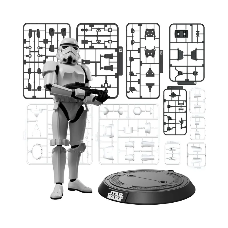 Blokees Star Wars Stormtrooper 1/12 Scale Snap-Fit Model Kit Articulated Action Figure - 75802 - Image 8