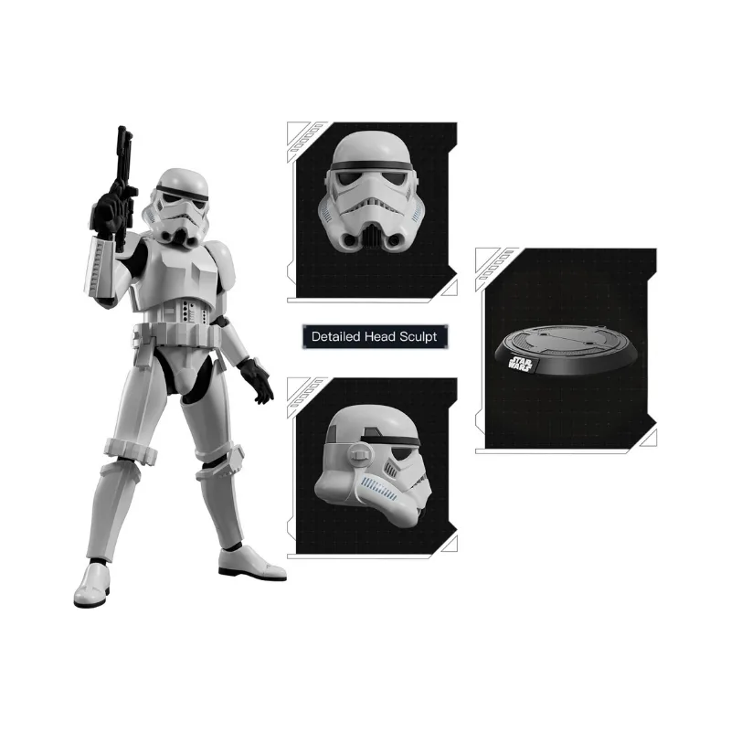Blokees Star Wars Stormtrooper 1/12 Scale Snap-Fit Model Kit Articulated Action Figure - 75802 - Image 7