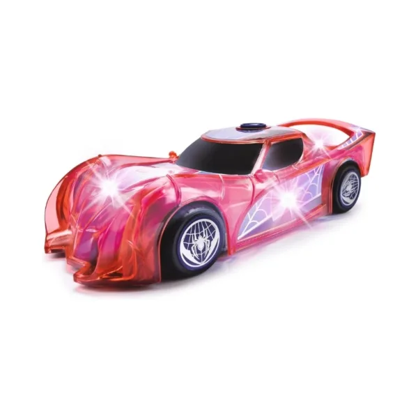 Jada Toys Marvel Spider-Man Light Hero 15cm Friction Racing Car with LED Lights & Sound Effects – 203222001