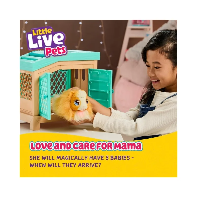 Little Live Pets Mama Surprise Guinea Pig Interactive Plush Playset - 26410 - Image 3