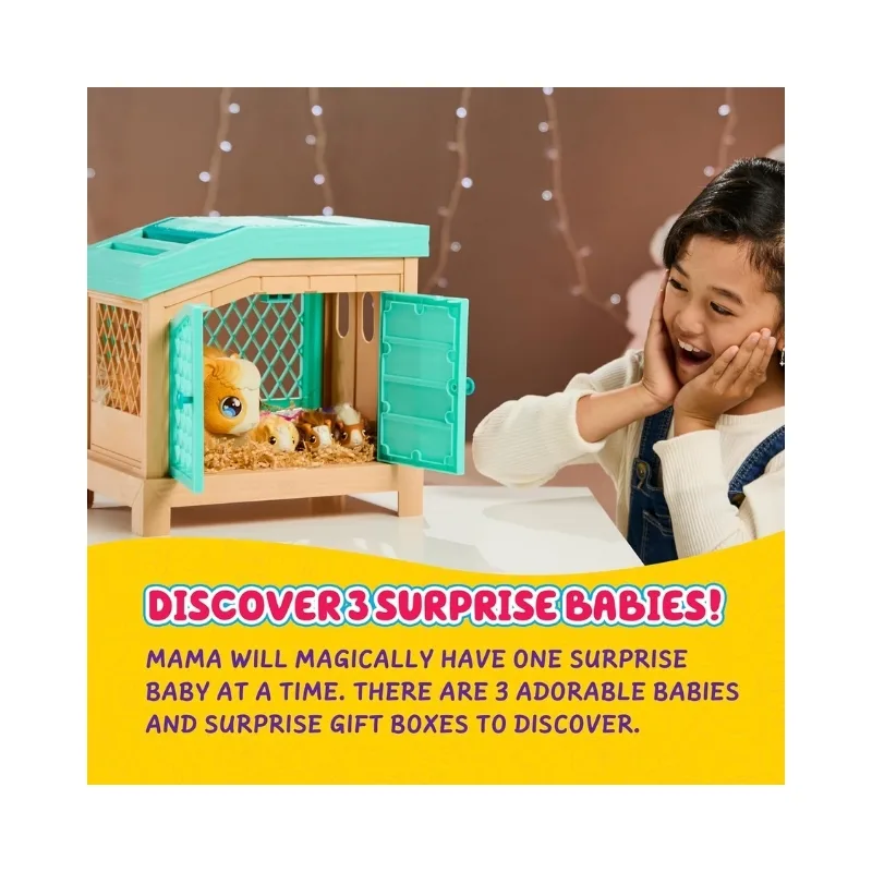 Little Live Pets Mama Surprise Guinea Pig Interactive Plush Playset - 26410 - Image 5