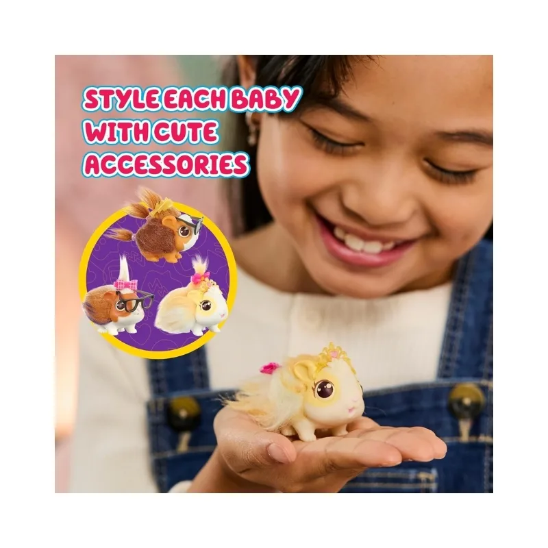 Little Live Pets Mama Surprise Guinea Pig Interactive Plush Playset - 26410 - Image 6