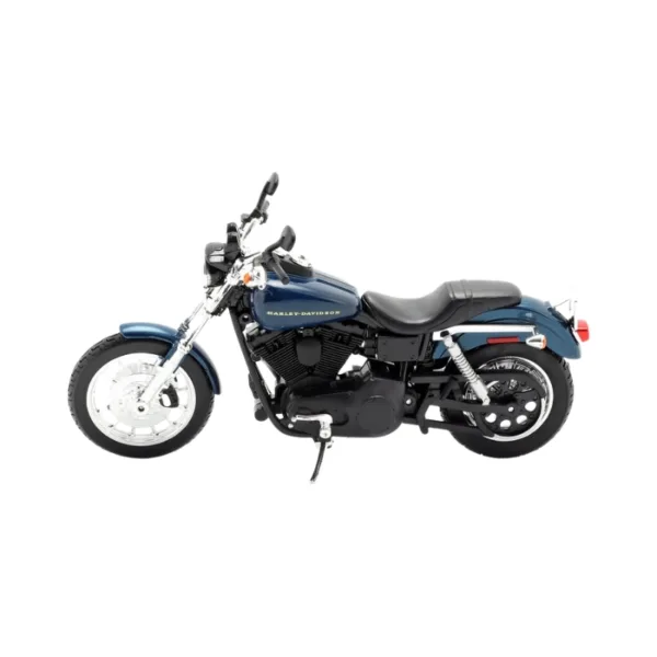 Maisto 1:12 2004 Harley-Davidson Dyna Super Glide Sport Die-Cast Motorcycle Model – Blue