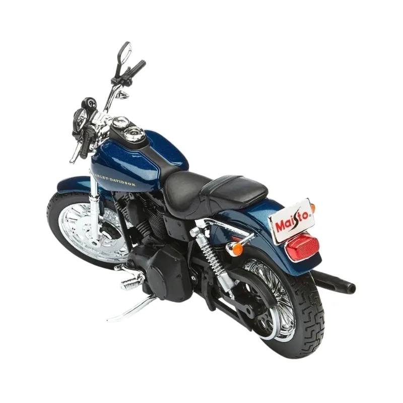 Maisto 1:12 2004 Harley-Davidson Dyna Super Glide Sport Die-Cast Motorcycle Model – Blue - Image 3