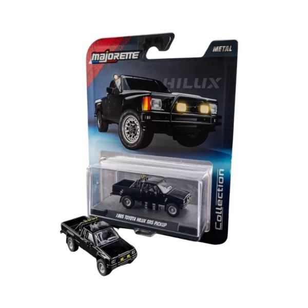 Majorette Collection Series 1:64 1985 Toyota Hilux SR5 Pickup Die-Cast Metal Model Truck with Acrylic Display Case