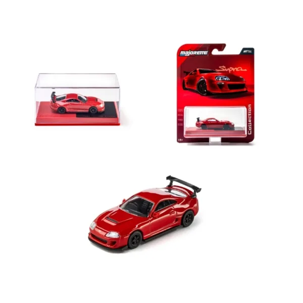 Majorette Collection Series 1:64 1995 Toyota Supra Die-Cast Metal Model Car with Acrylic Display Case