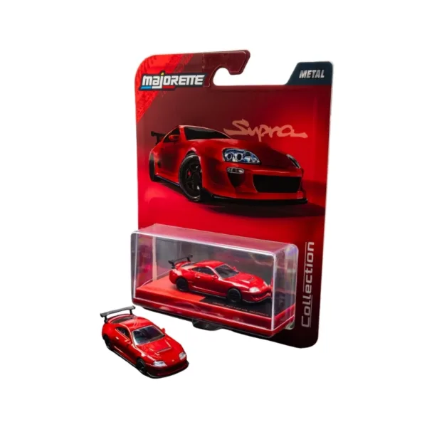 Majorette Collection Series 1:64 1995 Toyota Supra Die-Cast Metal Model Car with Acrylic Display Case