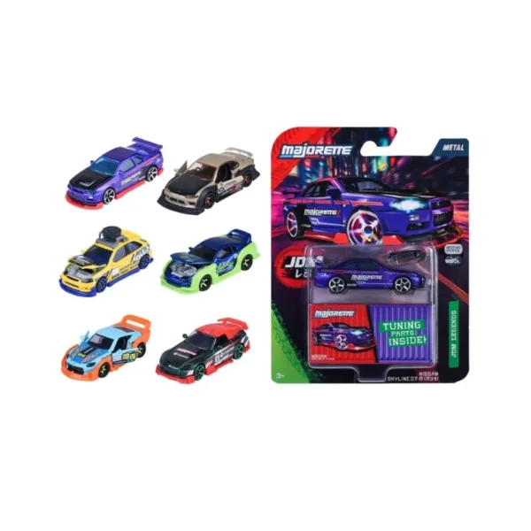 Majorette Tokyo Style JDM 1:64 Die-Cast Car with Container Display Box (1 Random Model)