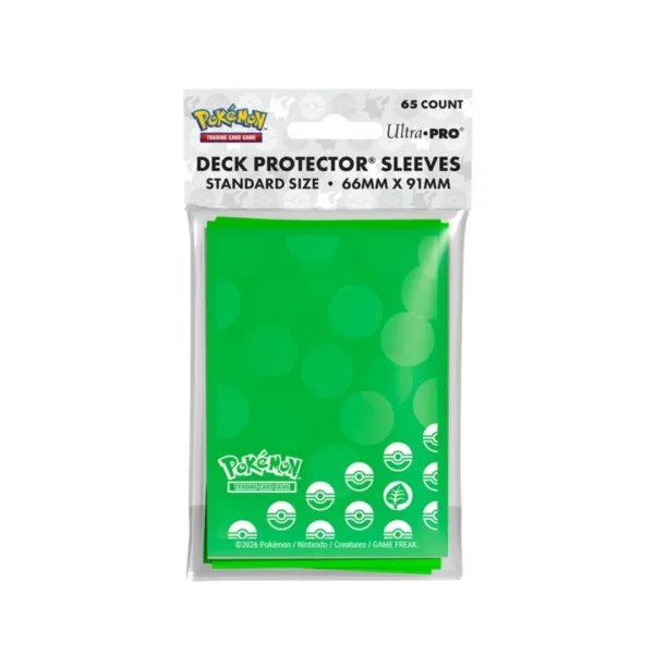 Ultra Pro: Pokémon TCG Grass Energy (65ct) Deck Protector Sleeves – 83368