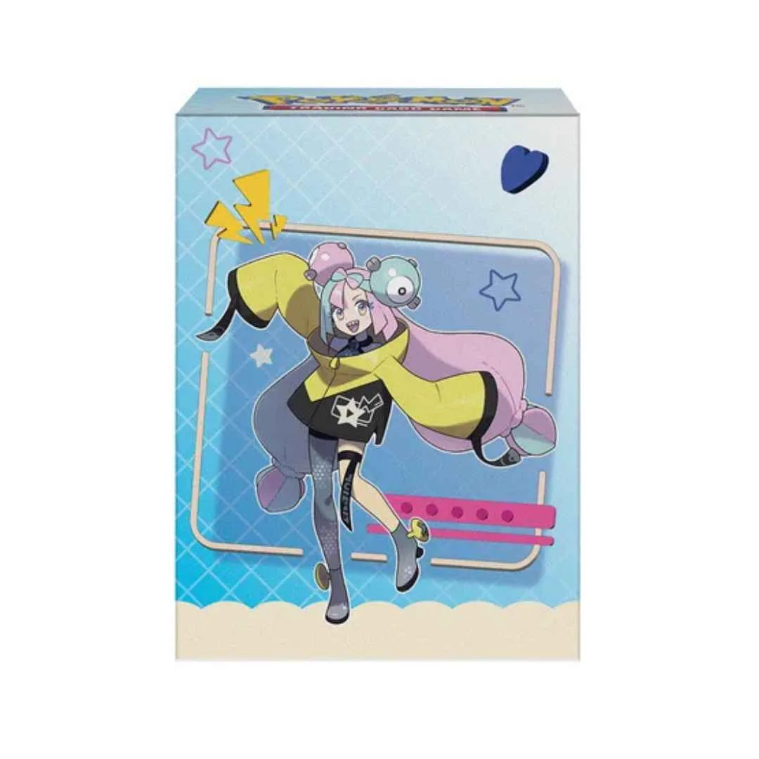 Full view of the Pokemon Iono and Bellibolt deck box by Ultra PRO, featuring vibrant artwork and a sturdy design.