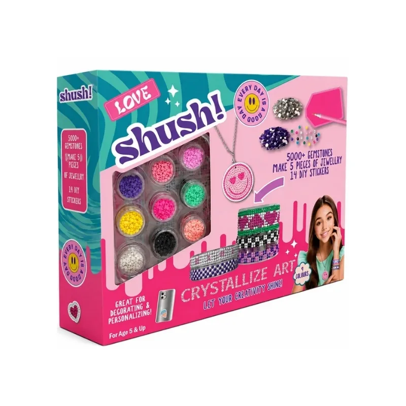 Shush Crystallize Art Set DIY Crystal Gem Necklaces & Bracelets - 35480 - Image 3