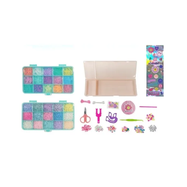 Shush Mega Friendship Bracelet Set  DIY Loom Bands Heishi & Letter Bead Craft Kit – 11786