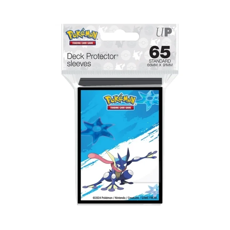 Ultra Pro Pokémon Greninja deck protector sleeves, 65 count, featuring vibrant Greninja artwork for card protection.