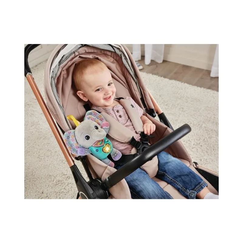 VTech Cuddle & Sing Elephant Interactive Plush Baby Toy with Songs & Lights - Image 5
