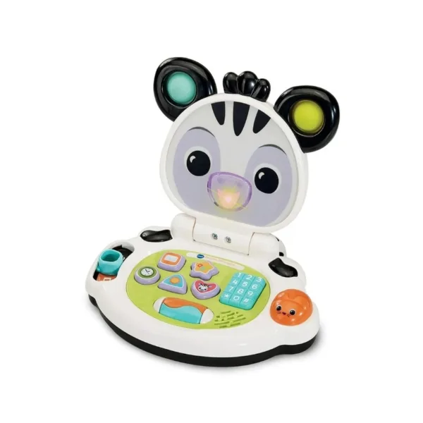 VTech Discovery Zebra Laptop Interactive Early Learning Toy with Lights & Songs