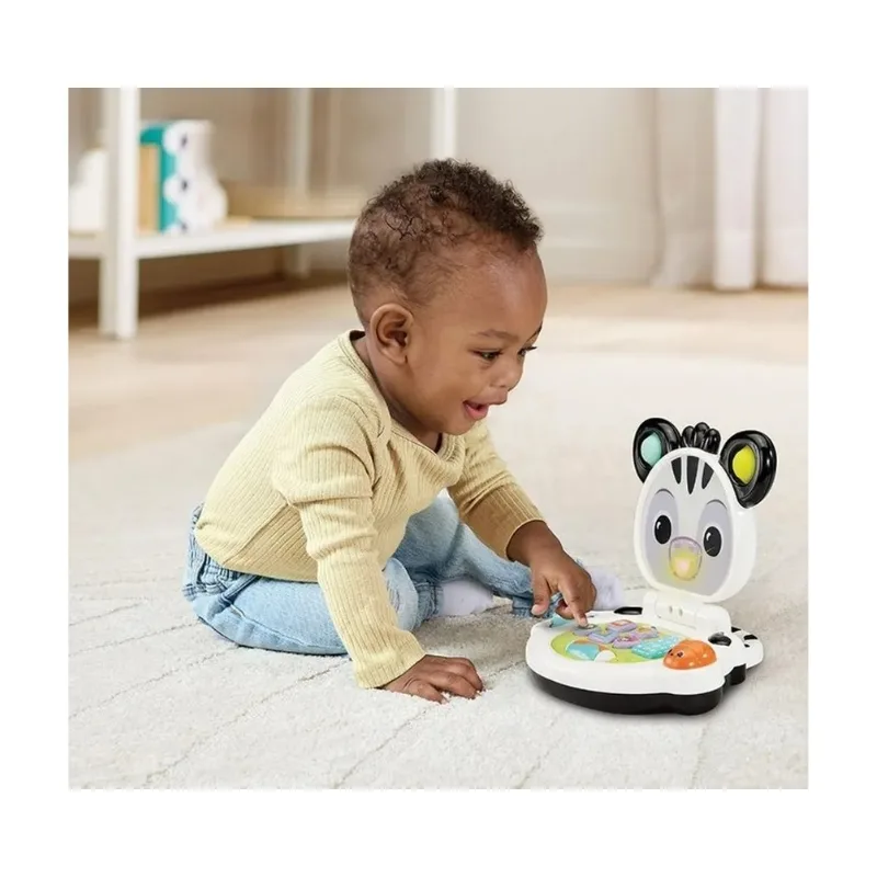 VTech Discovery Zebra Laptop Interactive Early Learning Toy with Lights & Songs - Image 4