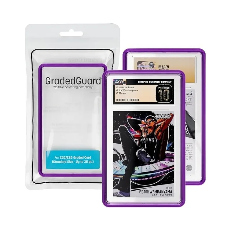 Amethyst jewel case by GradedGuard, designed for protecting collectible cards with a sleek, transparent finish