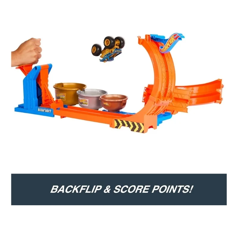 Hot Wheels Monster Trucks Loop-And-Flip Trophy Challenge Playset with Bigfoot - JBX64 - Image 3