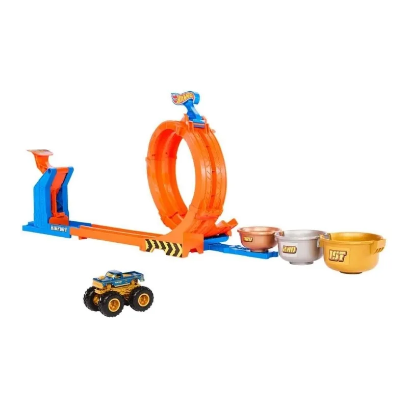Hot Wheels Monster Trucks Loop-And-Flip Trophy Challenge Playset with Bigfoot - JBX64 - Image 4