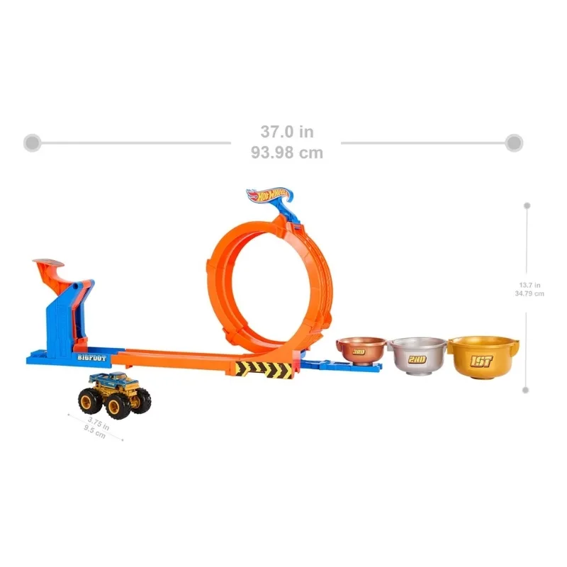Hot Wheels Monster Trucks Loop-And-Flip Trophy Challenge Playset with Bigfoot - JBX64 - Image 5