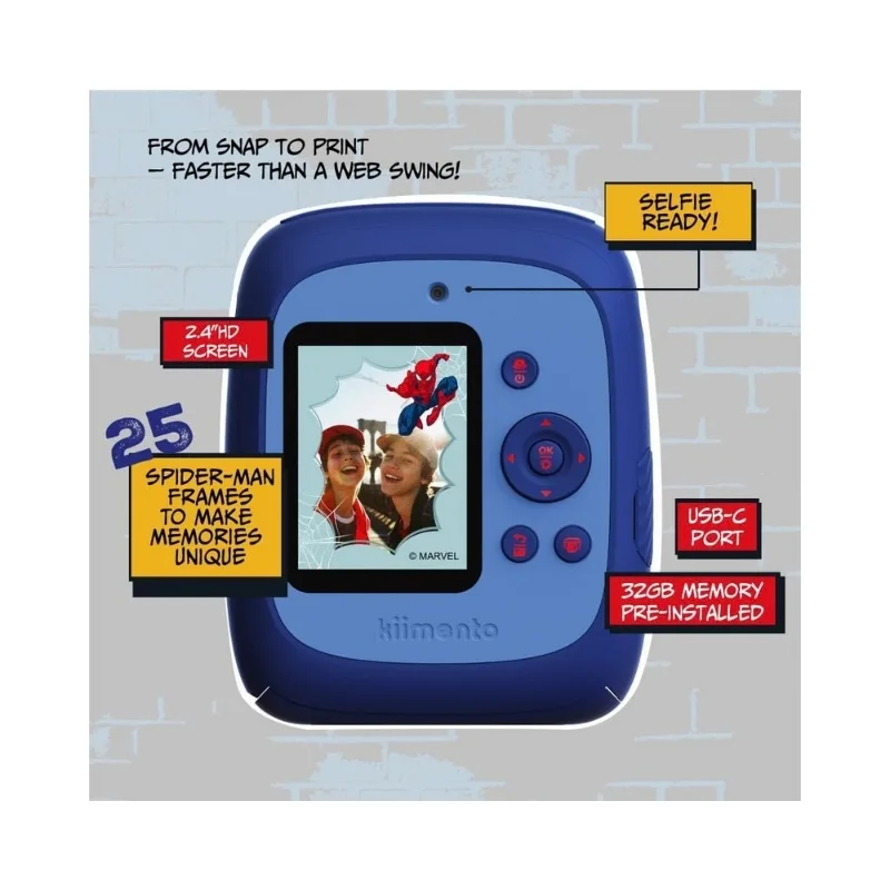 Kiimento P2 Instant Print Digital Camera - Spider Man - 13168 - Image 5