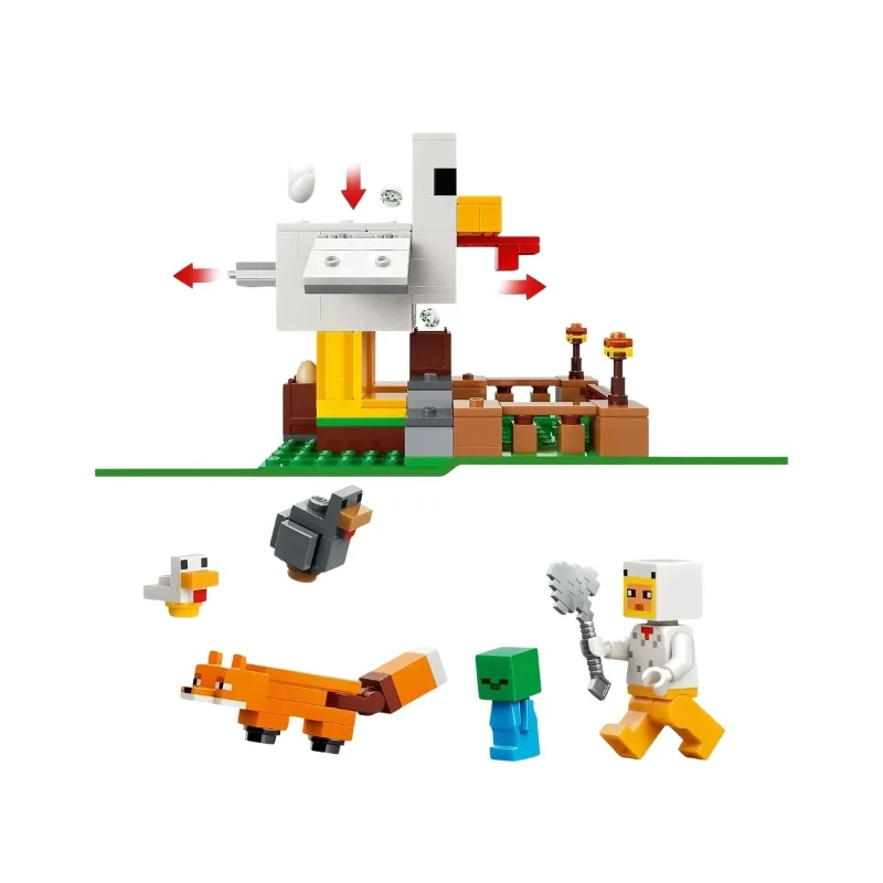 LEGO Minecraft 21585 Chicken Egg-Laying Coop Set with Minifigures - 6585522 - Image 4