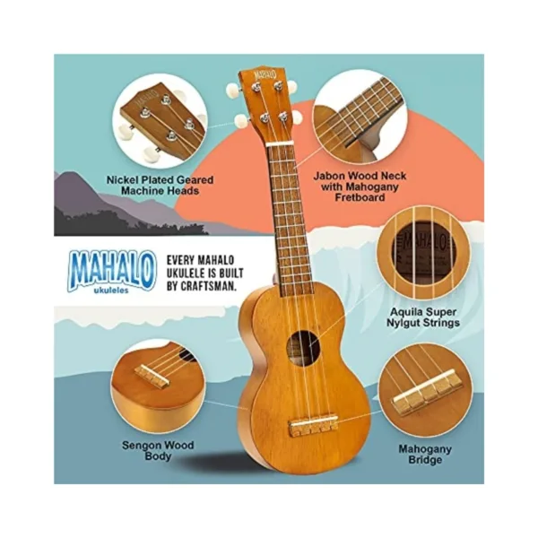 Mahalo Ukelele Kahiko Transparent Brown –  MK1TBR