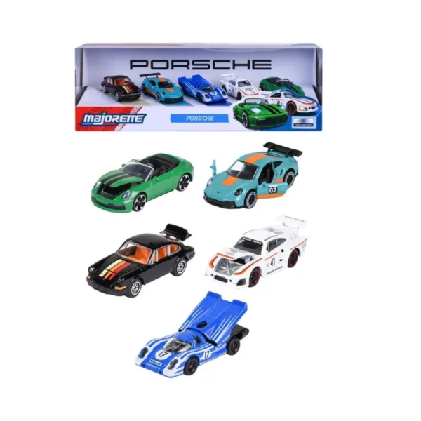 Majorette Porsche 5-Piece Die-Cast Gift Set (1:64 Scale) – 8502105002