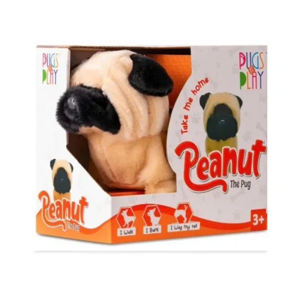 Pugs At Play Walking Pug Battery Operated Interactive Plush Toy – ST-PAP28