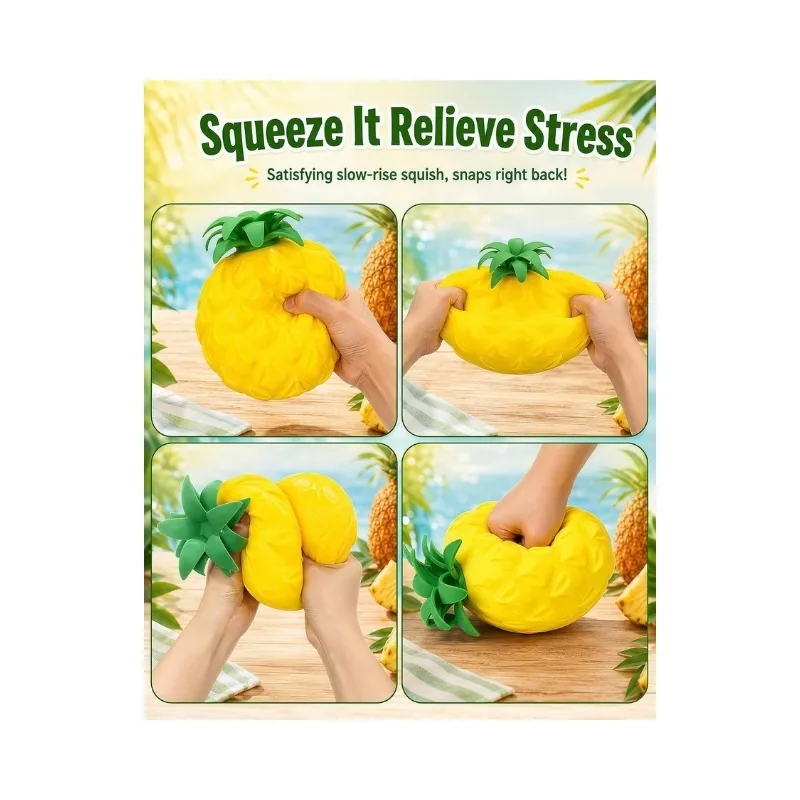 SoftMart: Big Pineapple Scented Slow-Rising Jumbo Squishy Toy - D2871 - Image 4