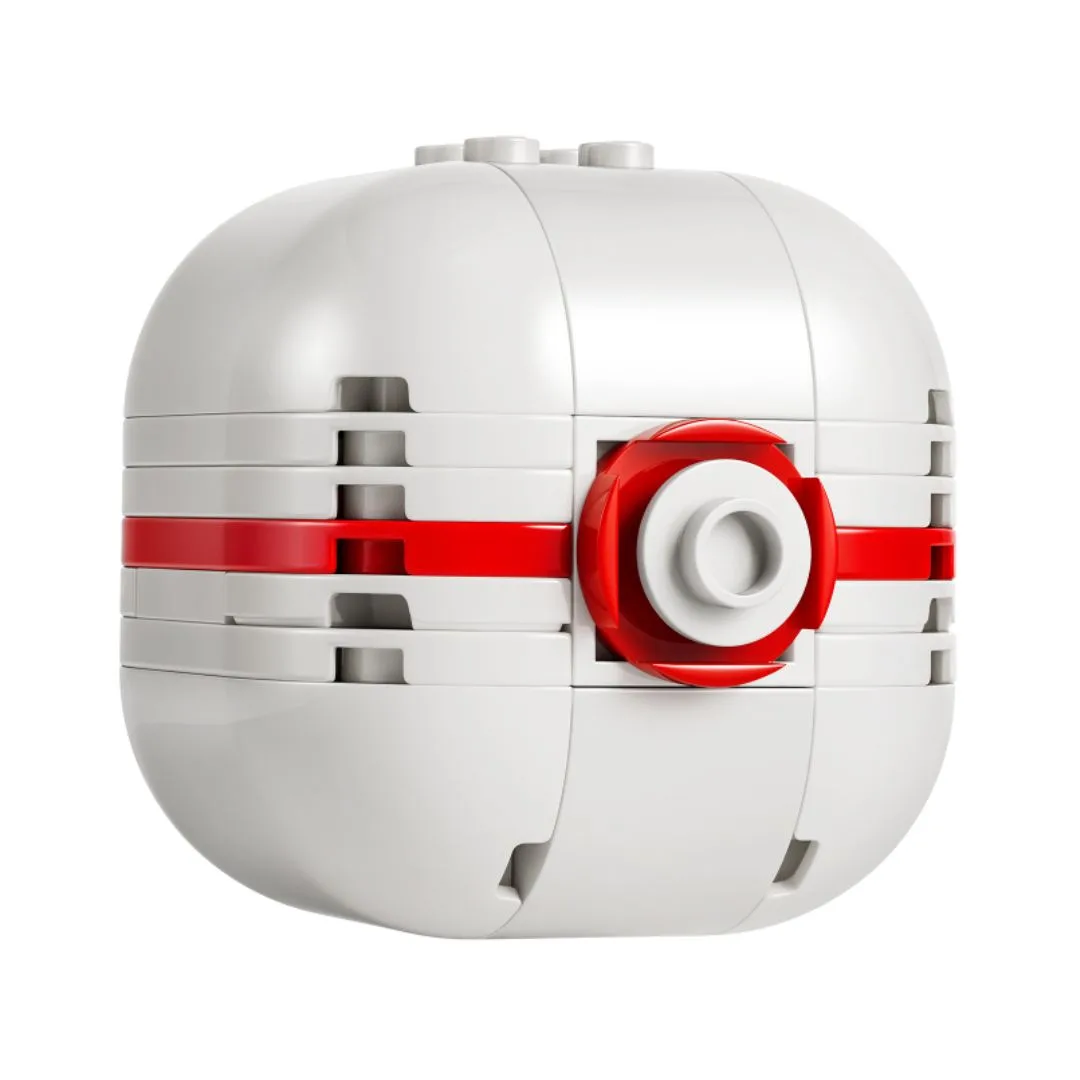 Premier Ball V29, a sleek white and red Poké Ball, designed for capturing Pokémon in the game.