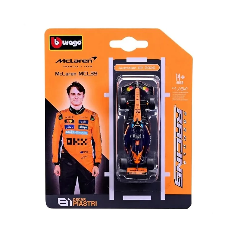 Bburago 1:64 McLaren MCL39 F1 #81 Oscar Piastri - 18-58001 (#81) - Image 4