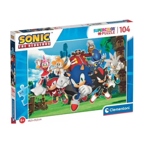 Clementoni Sonic Supercolor Jigsaw Puzzle 104 Pieces – 27159