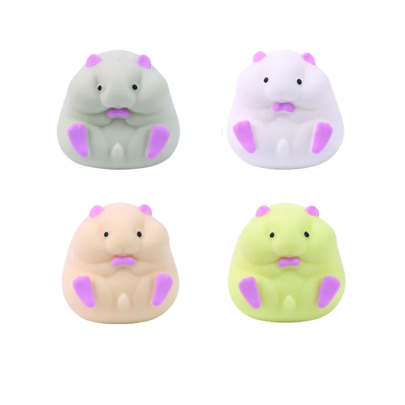 A display of assorted Cool Mix Hamsters in various colors and poses, showcasing their playful nature.