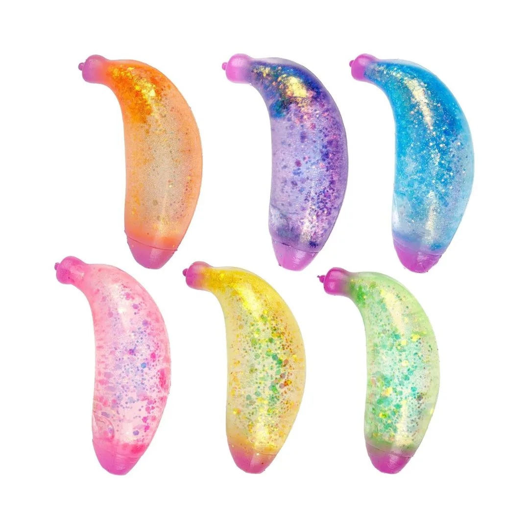Assorted Cool Mix Super gel in banana flavor, 11cm long, displayed in a colorful packaging.