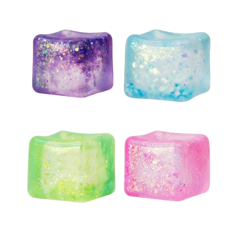 A 5cm cube of Cool Mix Supergel in assorted colors, designed for creative projects and crafts