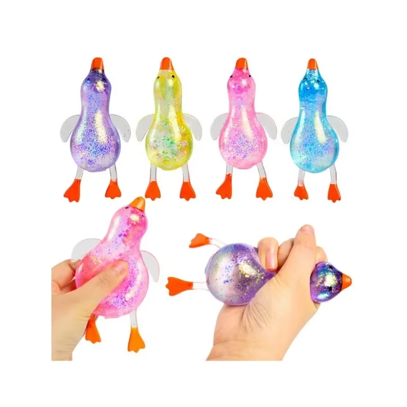 Assorted Cool Mix Supergel Duck Squishy, 9cm, featuring a soft texture and vibrant colors for sensory play.