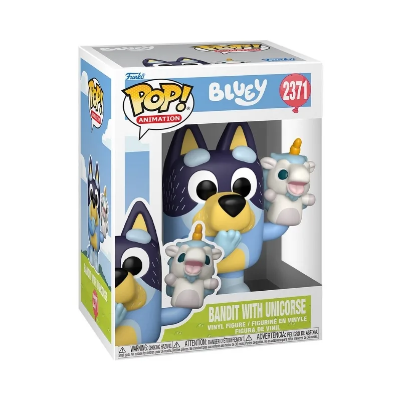 Funko Pop! Animation: Bluey - Bandit w/ Unicorse - FU94053 - Image 2
