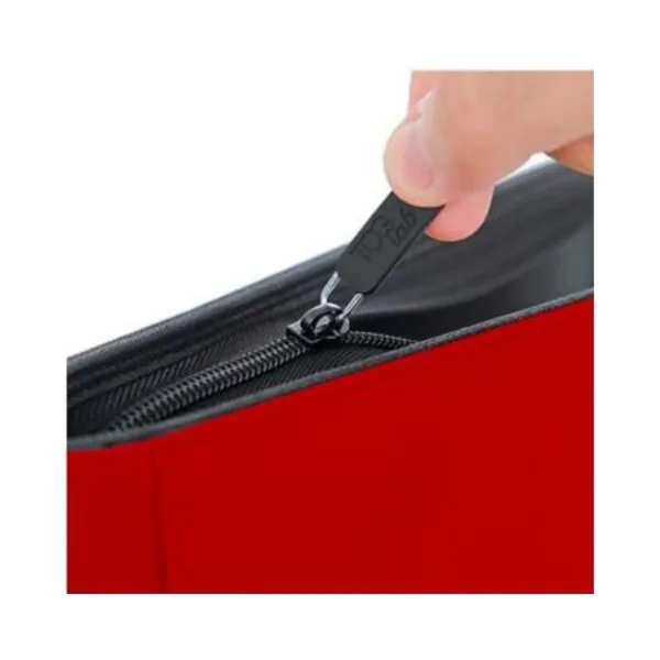 TcgLab Toploader Album Zippered Binder Holds 112 Toploaders (Red) – 390878