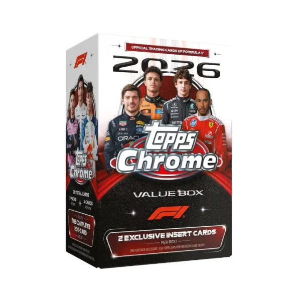 Topps Chrome 2026 Formula 1 Value Box (7 Packs) – 62796
