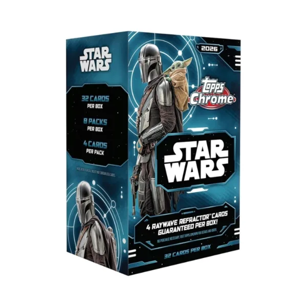 Topps Star Wars Chrome 2026 Value Box (8 Packs) – 61201