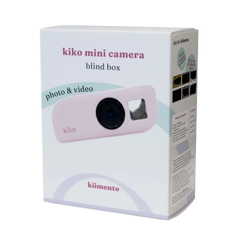 Miniature Y2K-style camera and bag charm in a blind box, featuring vibrant colors and retro design elements.